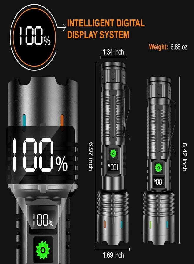 Calyrex Flashlights High Lumens Rechargeable - 900,000 Lumen High Power Flashlight, 5 Modes with Long Runtime, IPX6 Waterproof, High Powered Flash Light for Camping, Outdoors - Image 2